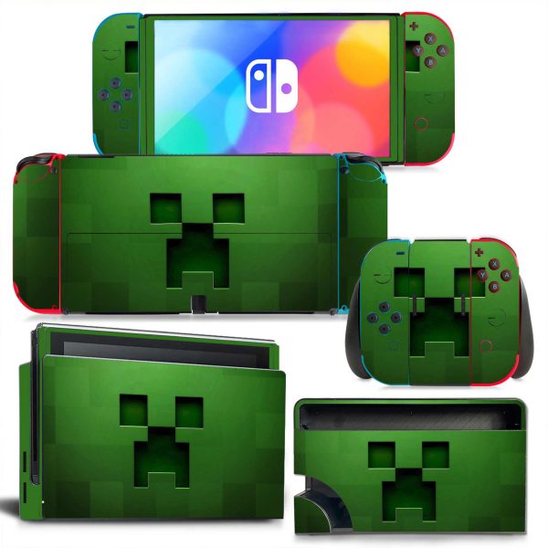 Creeper Nintendo Switch OLED Skin Bundle