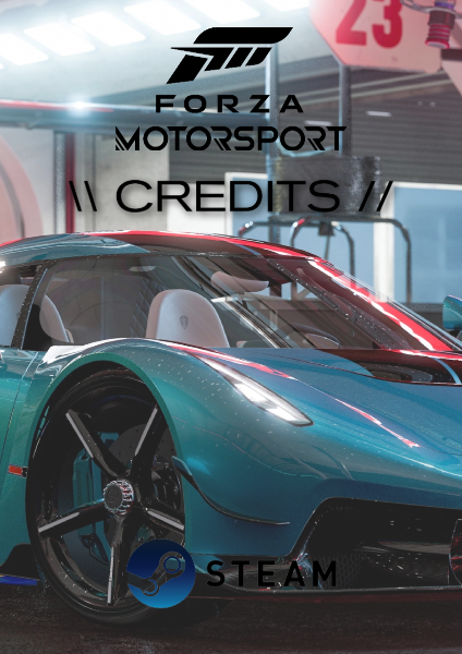 Forza Motorsport credits for Steam