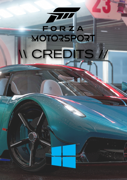 Forza Motorsport credits for Windows