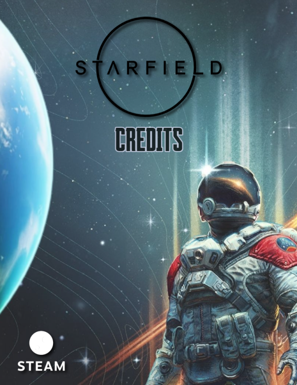 Starfield credits for Steam